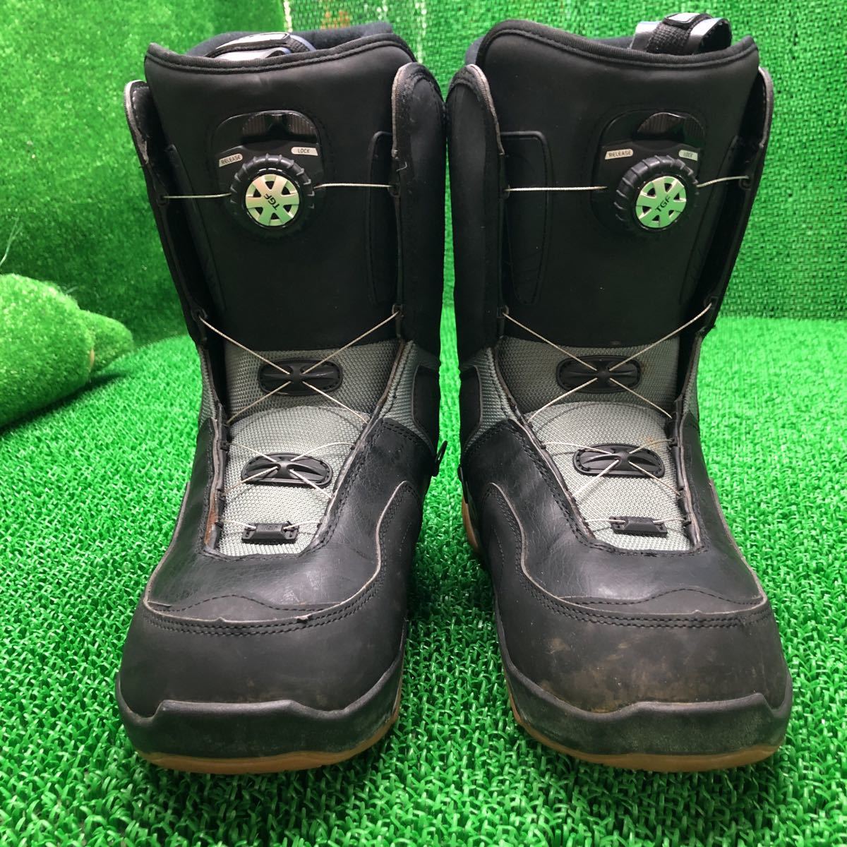 25.5cm HEAD THREE スノーボードブーツ ブラック/グリーン黒緑 Forum Women's Aura Snowboard Boots POLKA◇POLKA BRAND/ポルカ