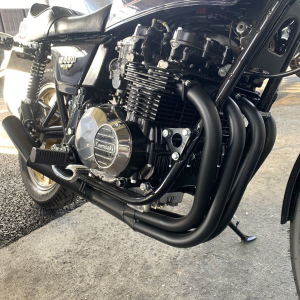 z400fx ショート 管 黒 カワサキ Z400FX-E1 E3 e4 バッフル脱着可能 