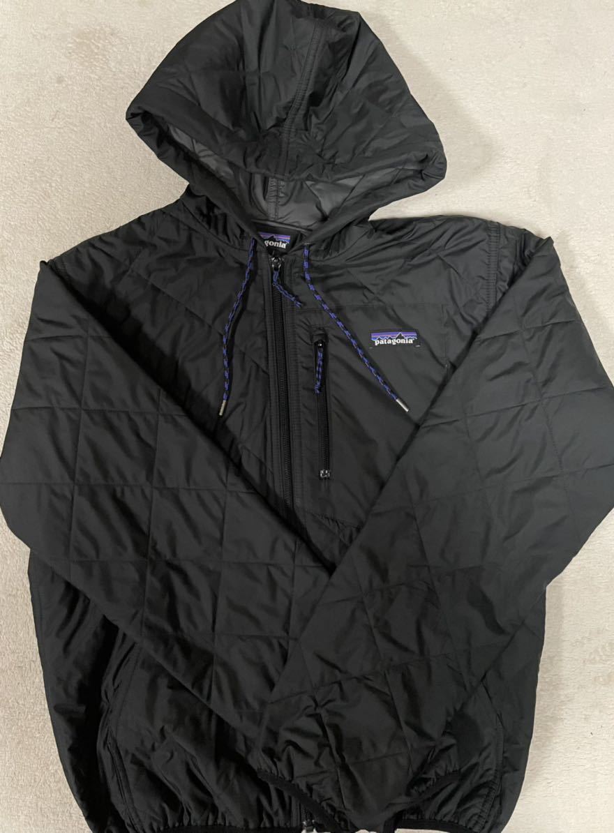 女性にも patagonia パタゴニア ダイアモンドキルトボマー 黒 サイズXS