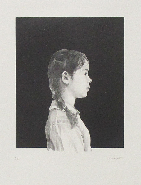 藤井勉『夜空（版画集「窓」より）』リトグラフ ed.H.C. 鉛筆サイン