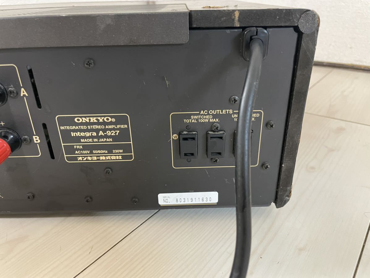 ONKYO A-927 ONKYO integra A-927ジャンク Junk ONKYO 【公式通販】