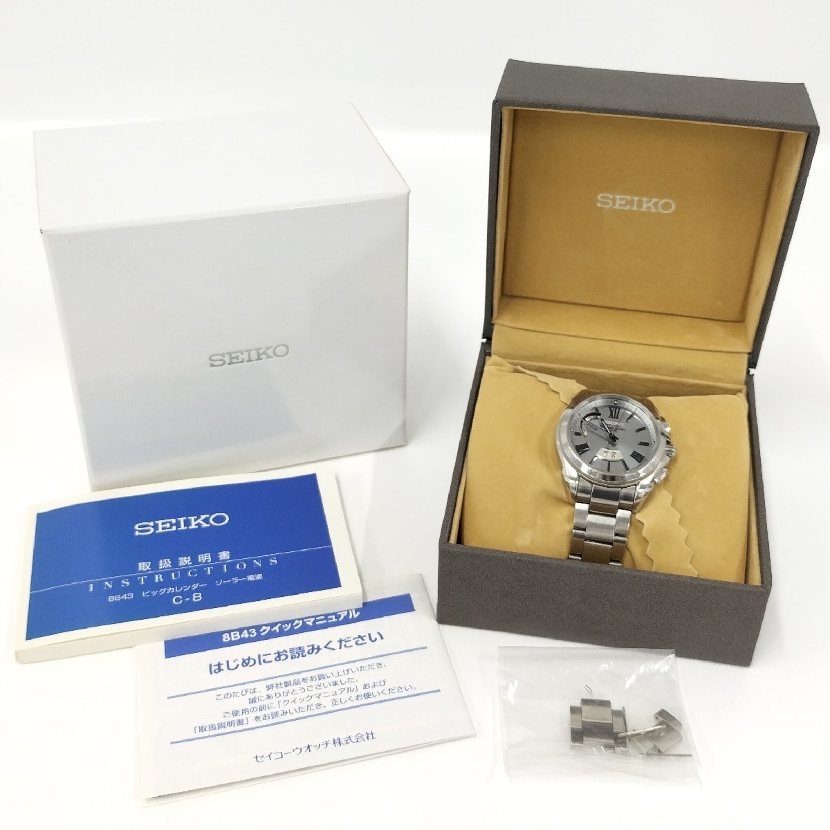 ○セイコー SEIKO ブライツ メンズ腕時計 ビッグデイト SAGA079 8B43 