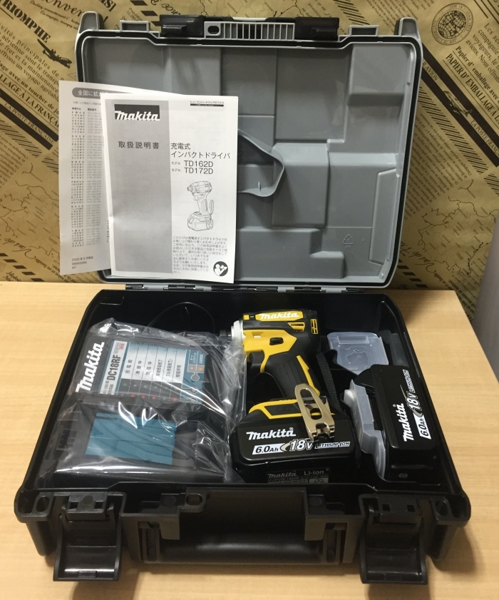 全国無料，送料無料 マキタ 充電式インパクトドライバ TD172DGX FY 18V 6.0Ah 本体 フレッシュイエロー makita バッテリー2個 電動工具(本体)｜売買されたオークション情報、yahooの商品情報をアーカイブ公開 - オークフ インパクトドライバ