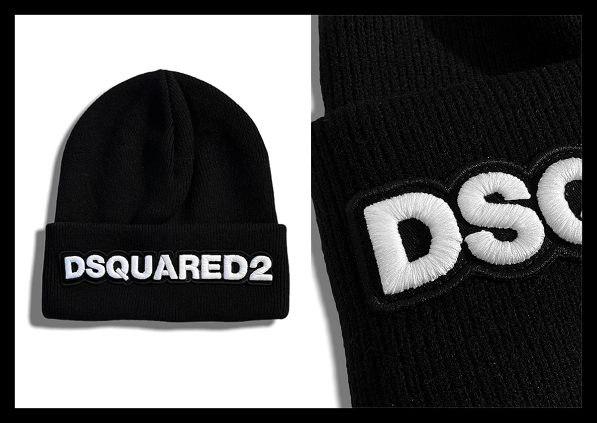 定価3万 ディースクエアードDSQUARED2 キャッチーなロゴワッペンが大人 