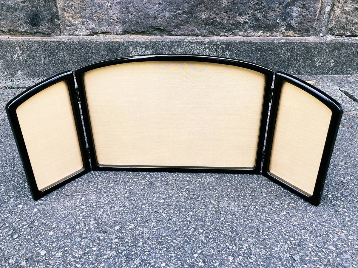 御屏風 風炉先屏風 人形 雛人形 屏風 金屏風 折り畳み 茶道具 箱付き 美品 