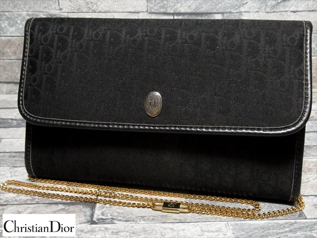 美品 Christian Dior クリスチャン ディオール トロッター ロゴ金具