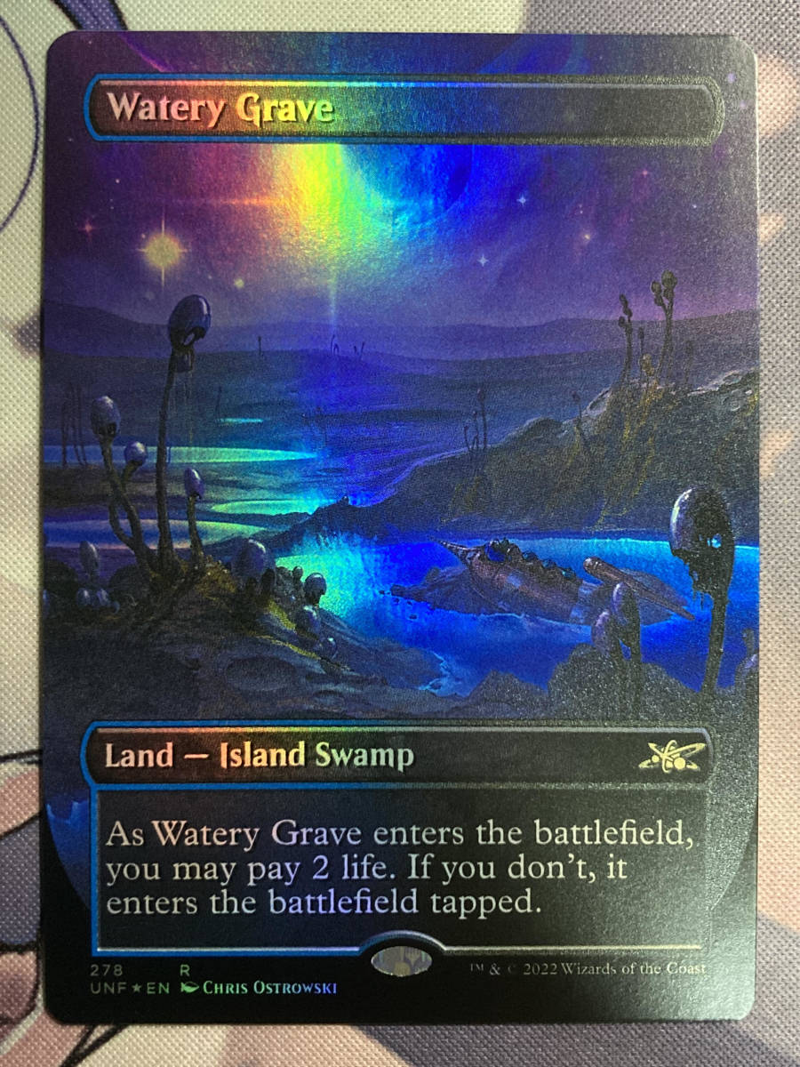 MTG 《湿った墓/Watery Grave》【foil】【ボーダーレス版】 UNF-BF 英語 ⁄