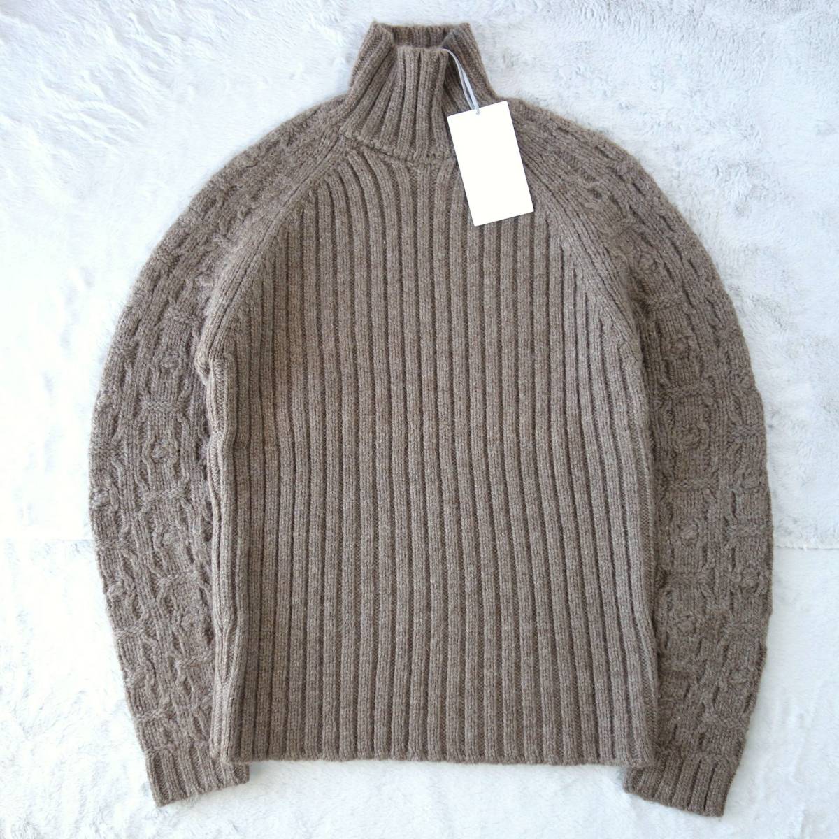 未使用】kolor カラー 14AW ハイネック ニット セーター ローゲージ 