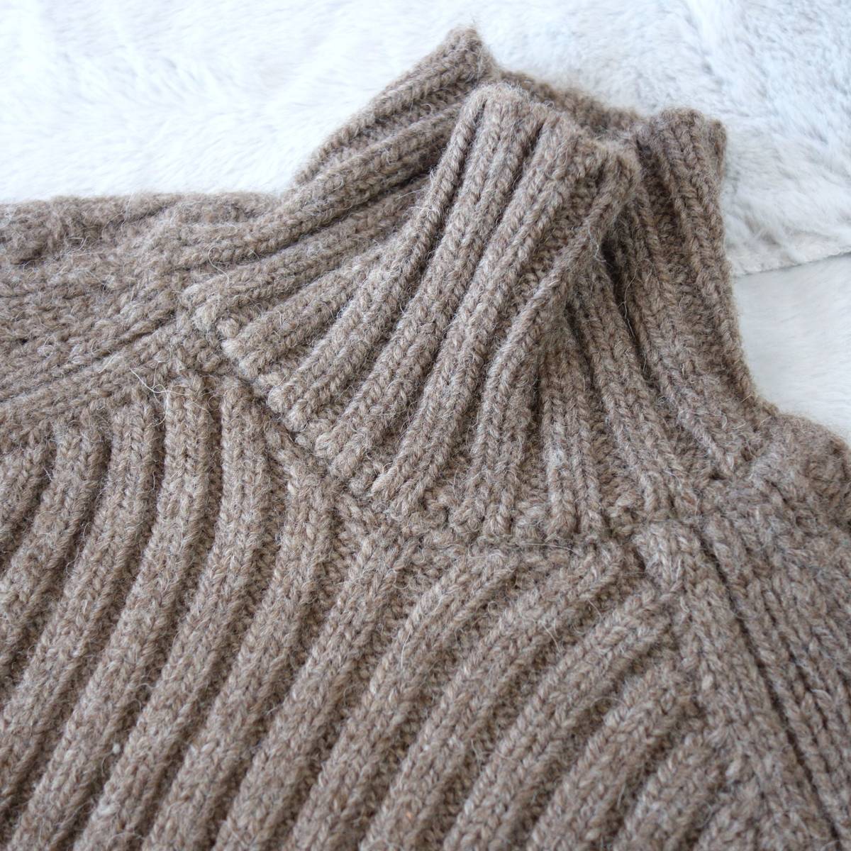 未使用】kolor カラー 14AW ハイネック ニット セーター ローゲージ 