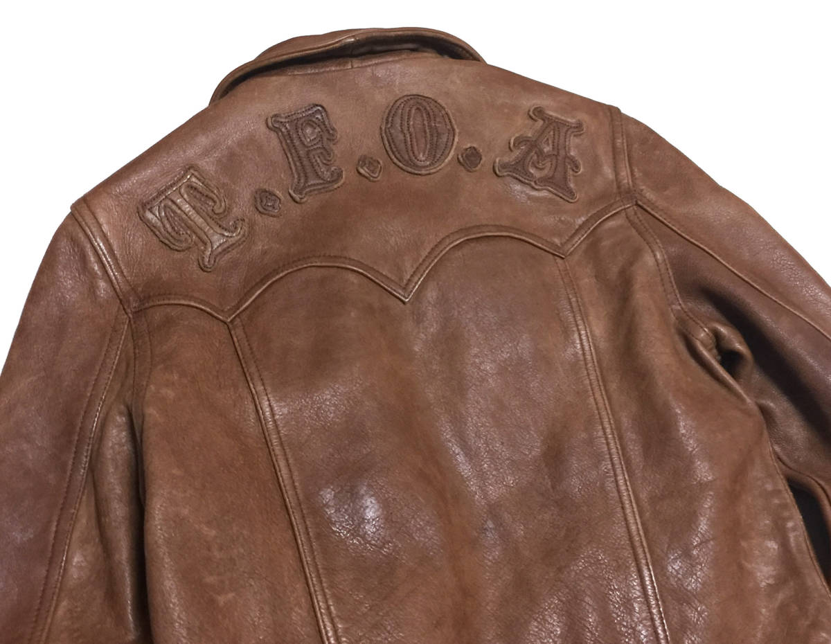 稀少 COLLARS カラーズ x T.F.O.A 武装戦線 河内鉄生 モデル 牛革  