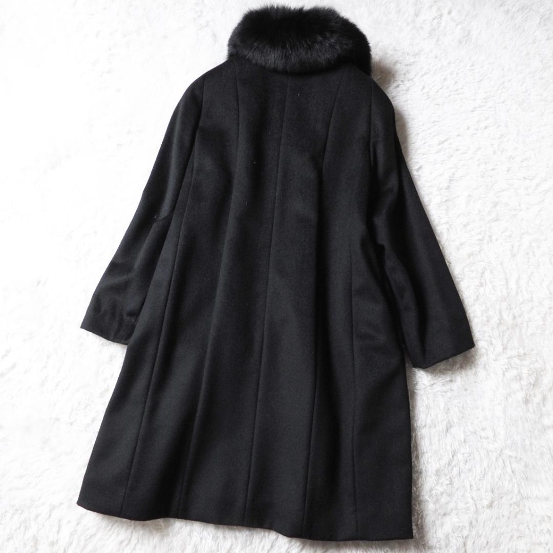 黒カシミヤコートMサイズHIGH SENSE LADIES FASHION（美品HIGH SENSE 