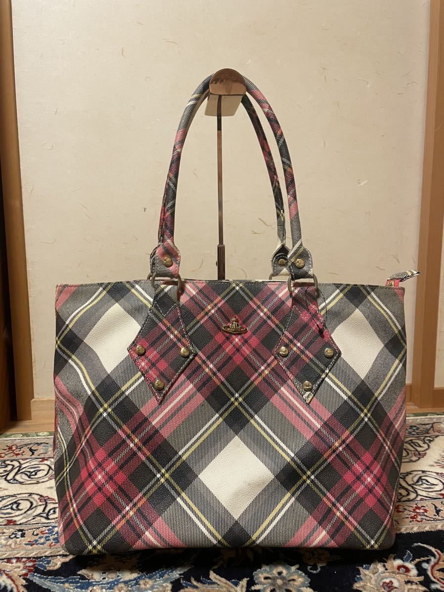 Vivienne ヴィヴィアンウエストウッド トートバッグ チェック柄 