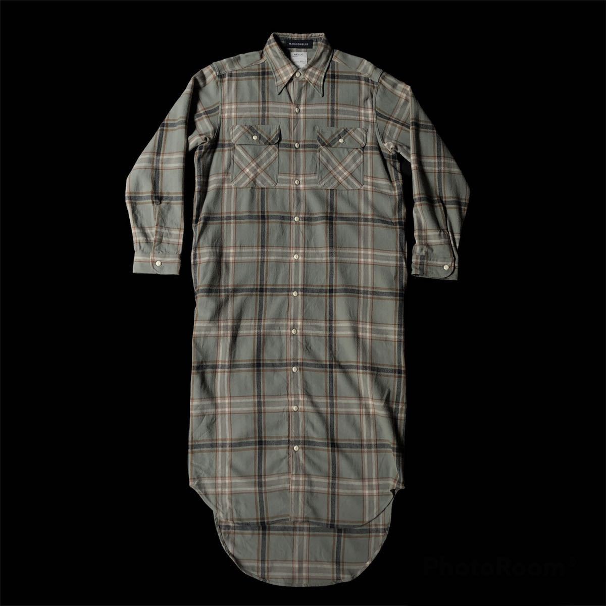MADISONBLUE Hampton One Piece Dress Plaid Shirt One Piece Dress 00Size XSマディソンブルー チェックシャツワンピース MADISONBLUE HAMPTON | ITEM TWEED BIOTOP別注