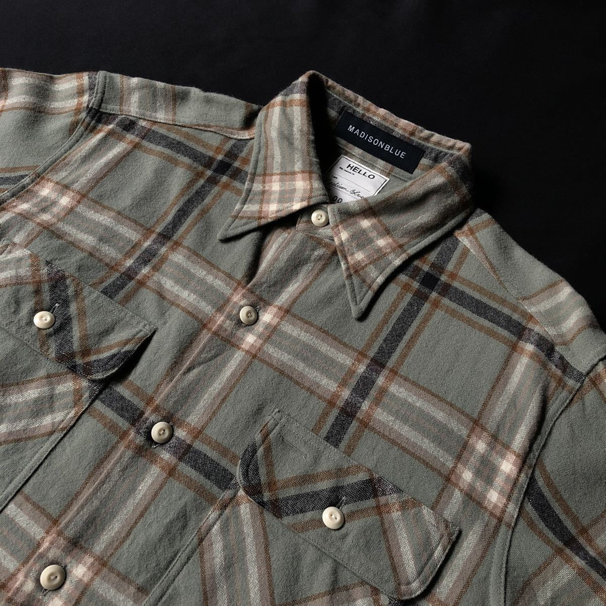 MADISONBLUE Hampton One Piece Dress Plaid Shirt One Piece Dress 00Size XSマディソンブルー チェックシャツワンピース MADISONBLUE HAMPTON | ITEM TWEED BIOTOP別注