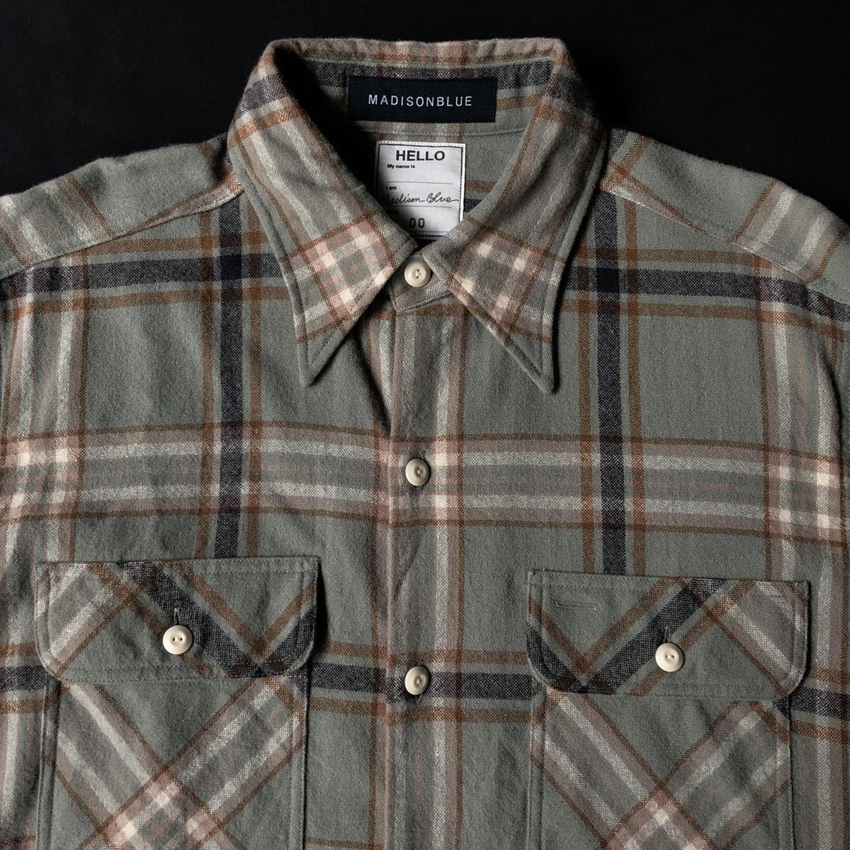 MADISONBLUE Hampton One Piece Dress Plaid Shirt One Piece Dress 00Size XSマディソンブルー チェックシャツワンピース MADISONBLUE HAMPTON | ITEM TWEED BIOTOP別注