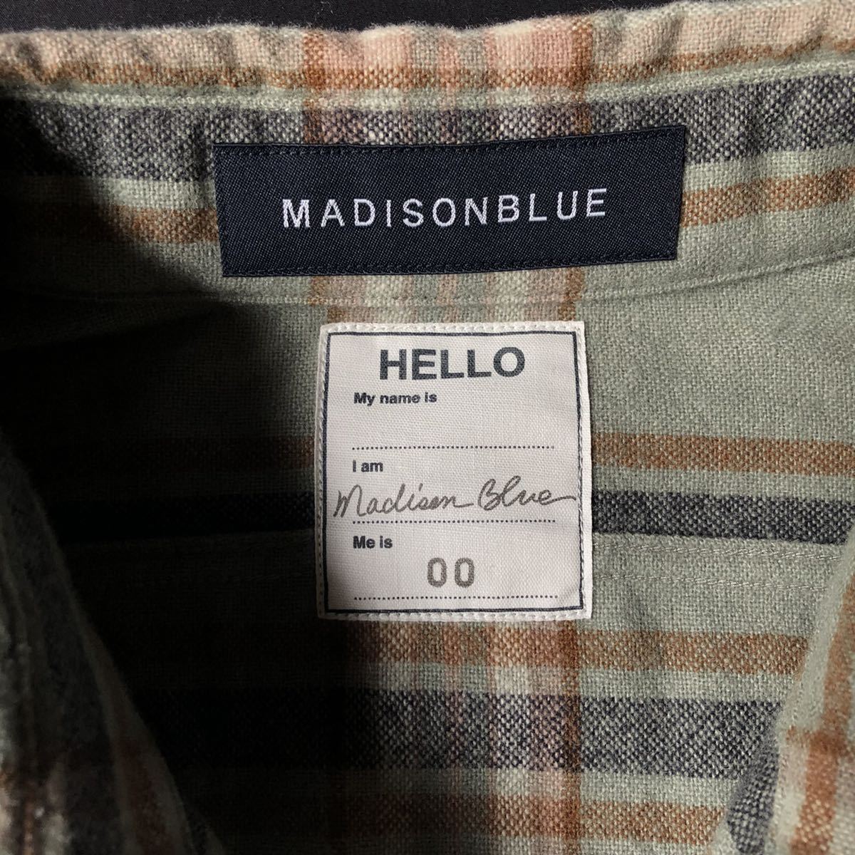 MADISONBLUE Hampton One Piece Dress Plaid Shirt One Piece Dress 00Size XSマディソンブルー チェックシャツワンピース MADISONBLUE HAMPTON | ITEM TWEED BIOTOP別注