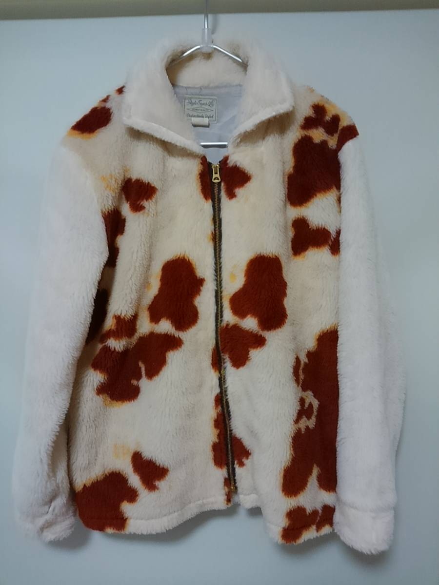スタイルアイズ コディアック フルジップ ボアジャケット ホルスタイン柄 SE14510 オフホワイト サイズ38 日本製