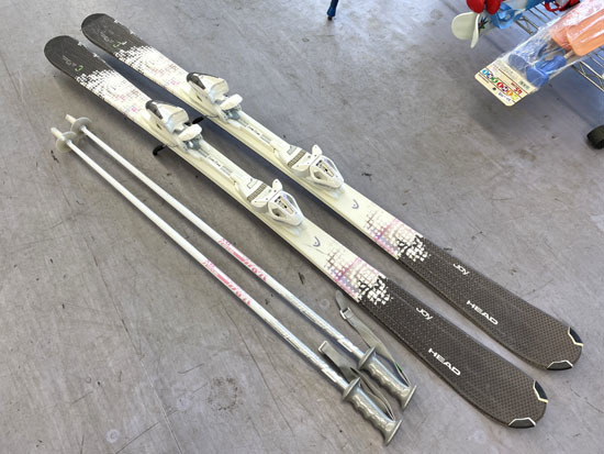 HEAD JOY 149cm スキー板 ビンディング ストック 3点セット
