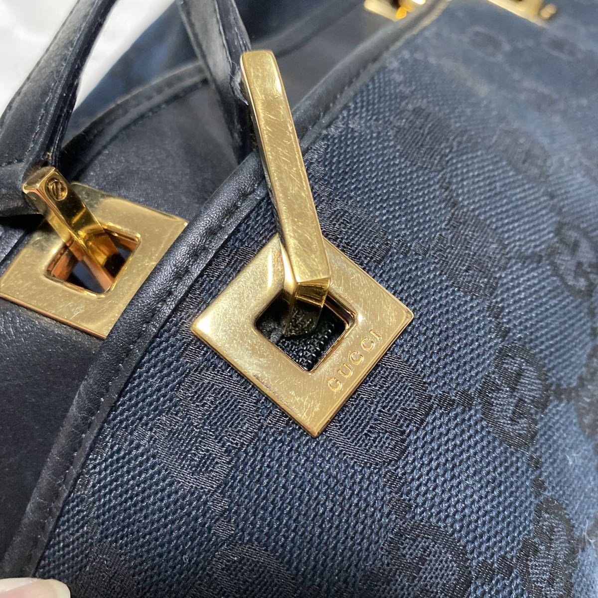 グッチ ハンドバッグ レザー GGキャンバス GUCCI キャンバス GG