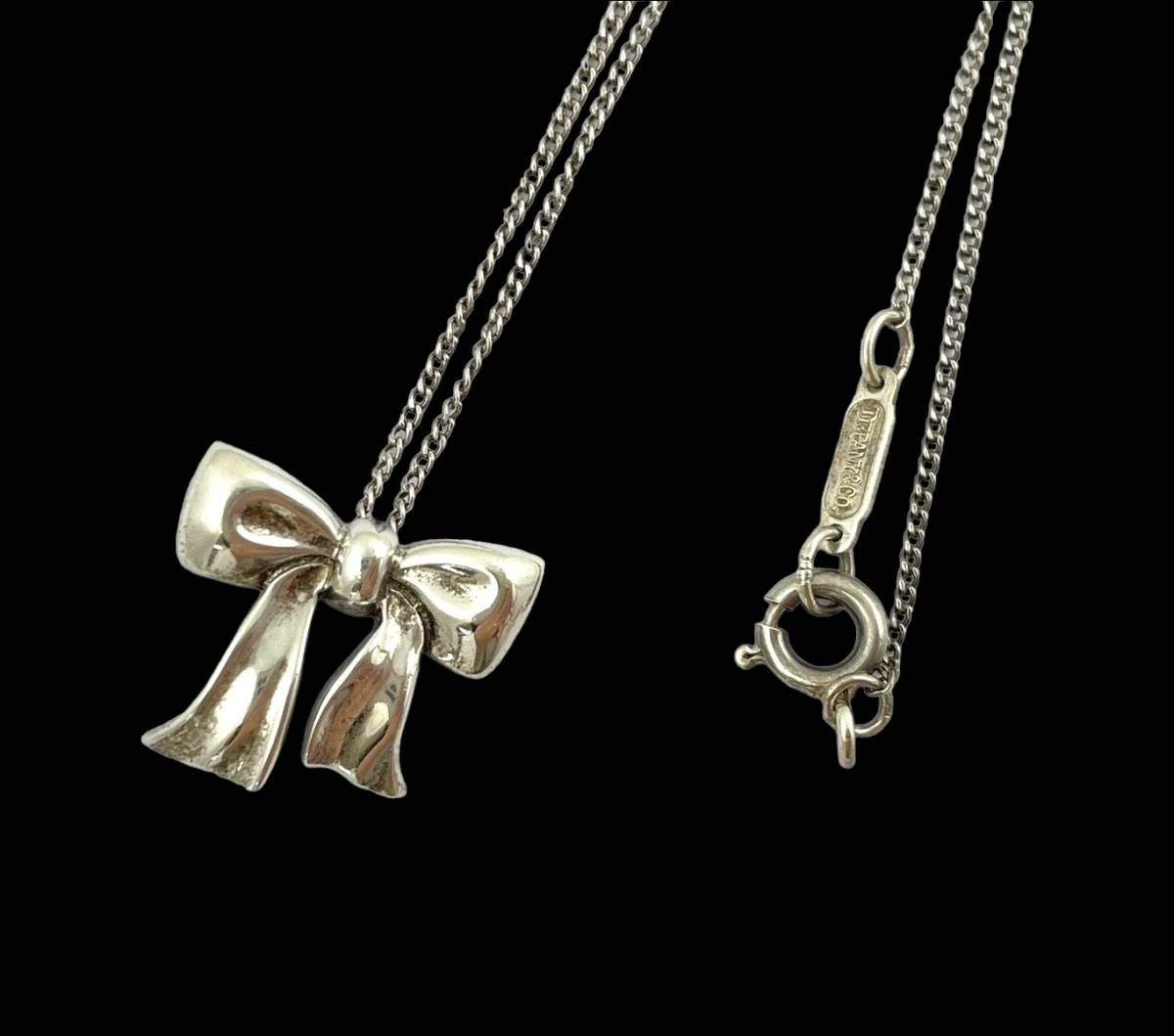 E5☆Tiffany＆co/ティファニー☆ 【リボン ネックレス】 SV925 