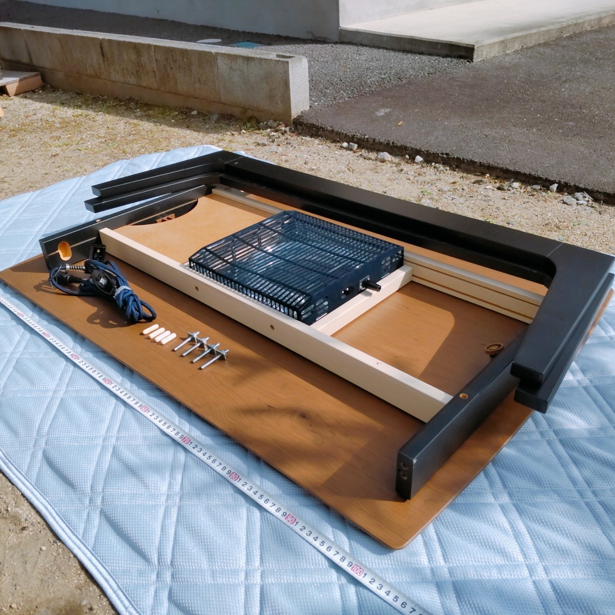 中古 ニトリ 家具調こたつ 2020年製 コタツ アーチG 105 MBR/BK