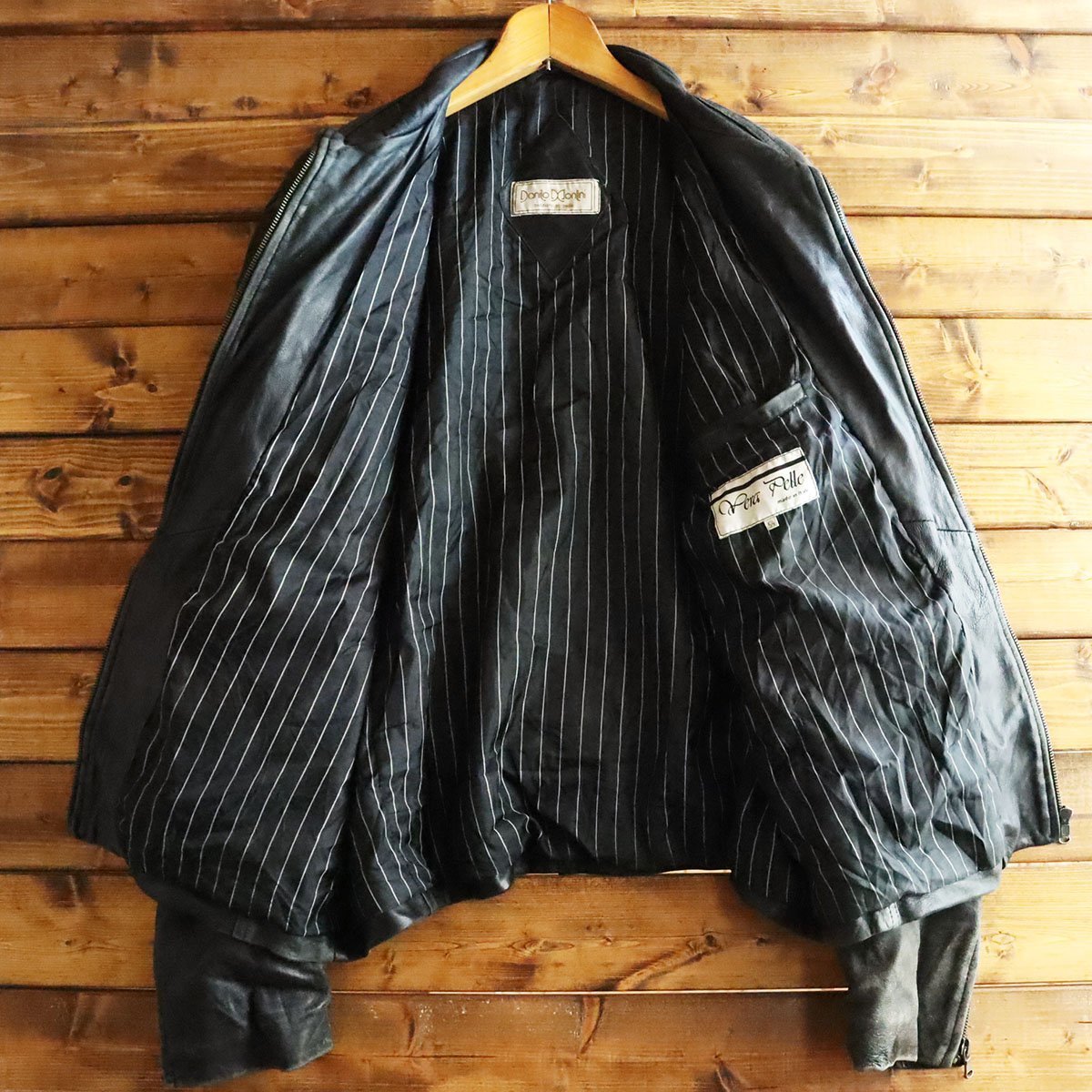 G6/T8.10-4 イタリア製 Vera pelle ヴェラペレ 本革 レザージャケット  