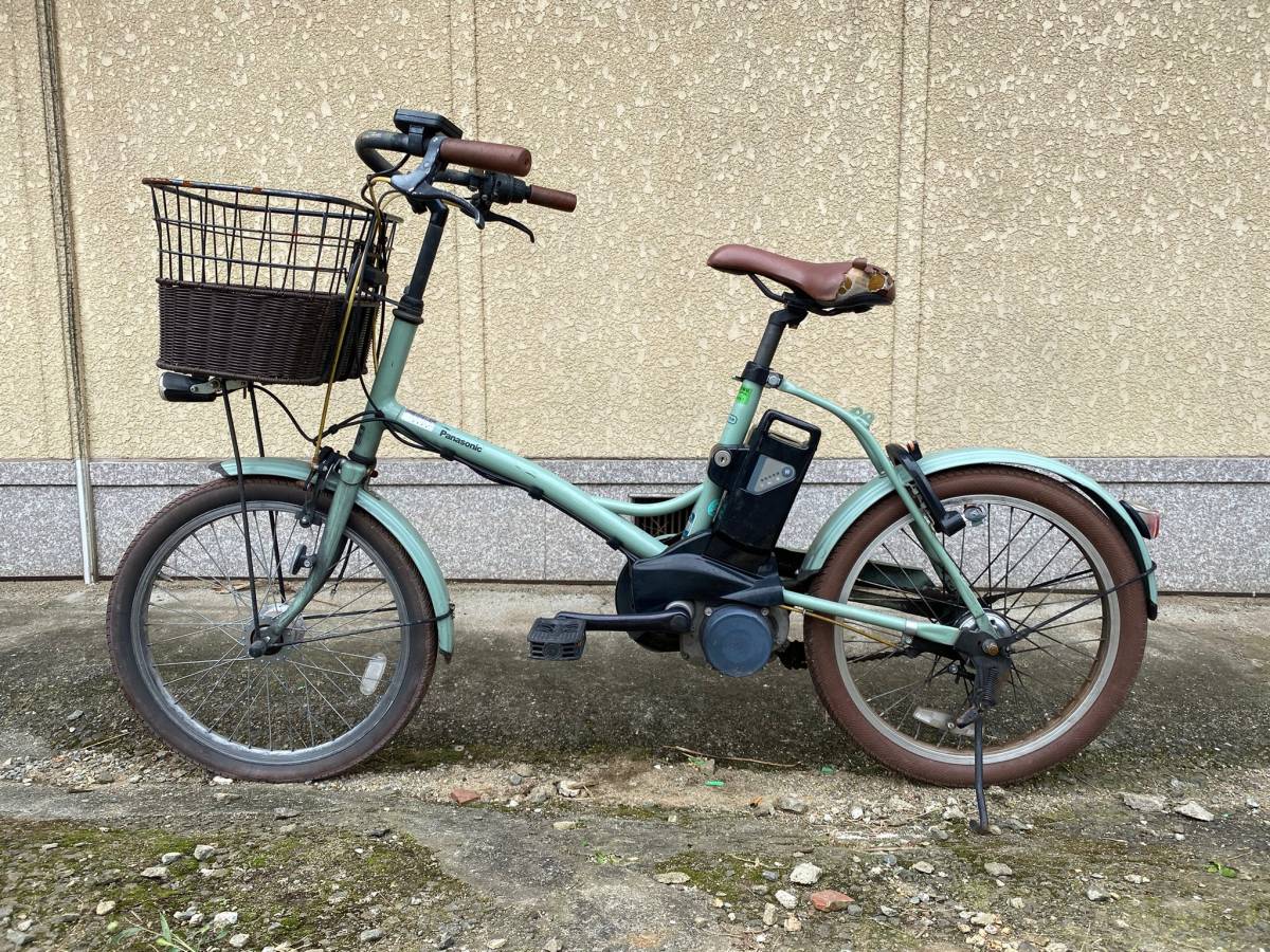 N様【153】電動自転車 パナソニック GLITTER ミントグリーン 20 電動自転車 パナソニック GLITTER グリーン 20インチ 現状出品 転売
