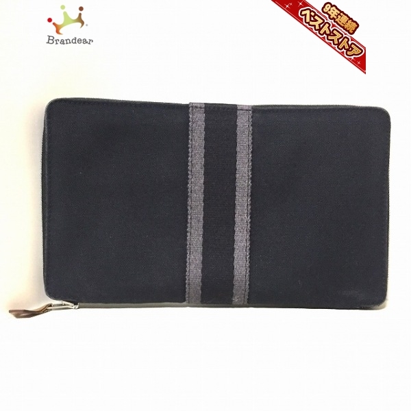エルメス HERMES 長財布 フールトゥ パースGM グレー 灰色 ブラック 