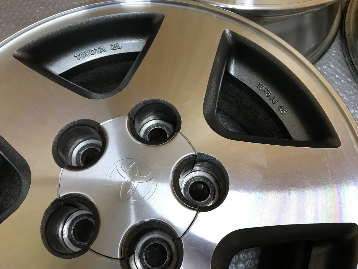 ☆美品☆ TOYOTA トヨタ 純正 15インチ 6J +45 アルミ ホイール 114.3