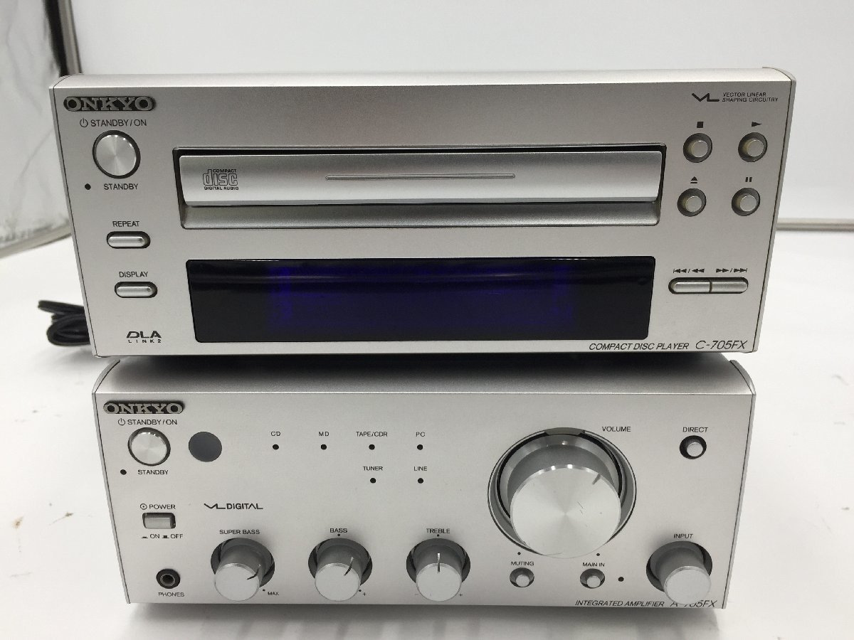 ONKYO インテグレーテッド ステレオアンプ ♪△【ONKYO】コンパクトディスクプレーヤー/インテグレーテッドアンプ