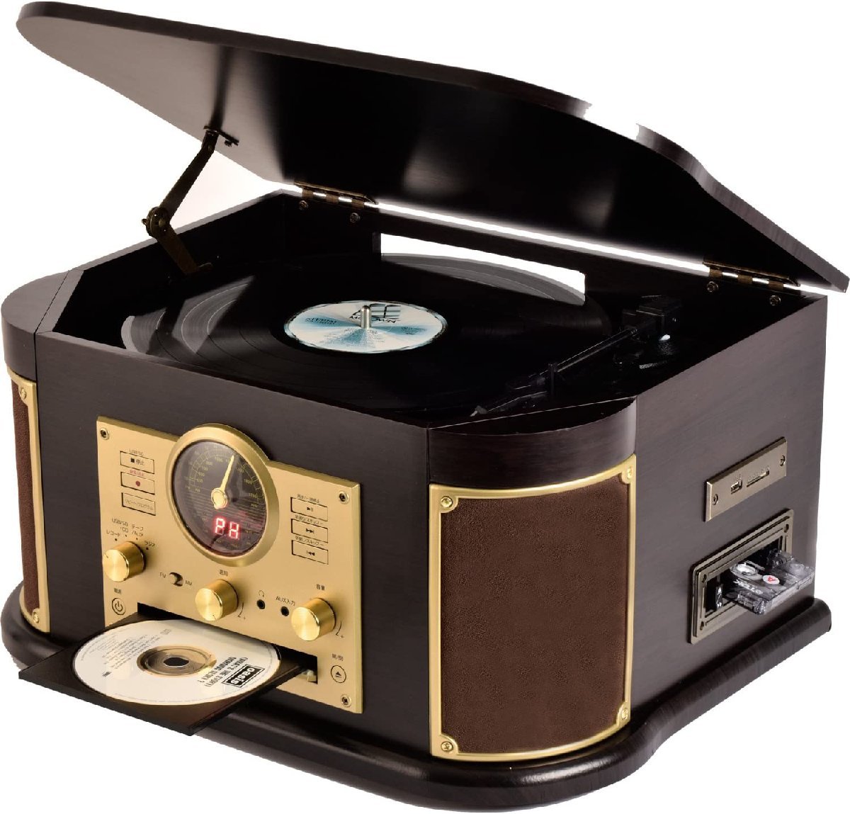 ○BB○ 新品 マルチレコードプレーヤー (CD/レコード/カセットテープ