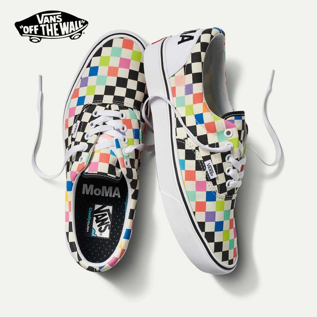  最値 正規品 US企画 MOMAモマ&times;VANS バンズ コンフィクッシュ エラ キャンバス スニーカー マルチカラー/チェッカー/ホワイト 27.5cm(27.5cm)｜売買されたオークション情報、yahooの商品情報をア 27.5cm