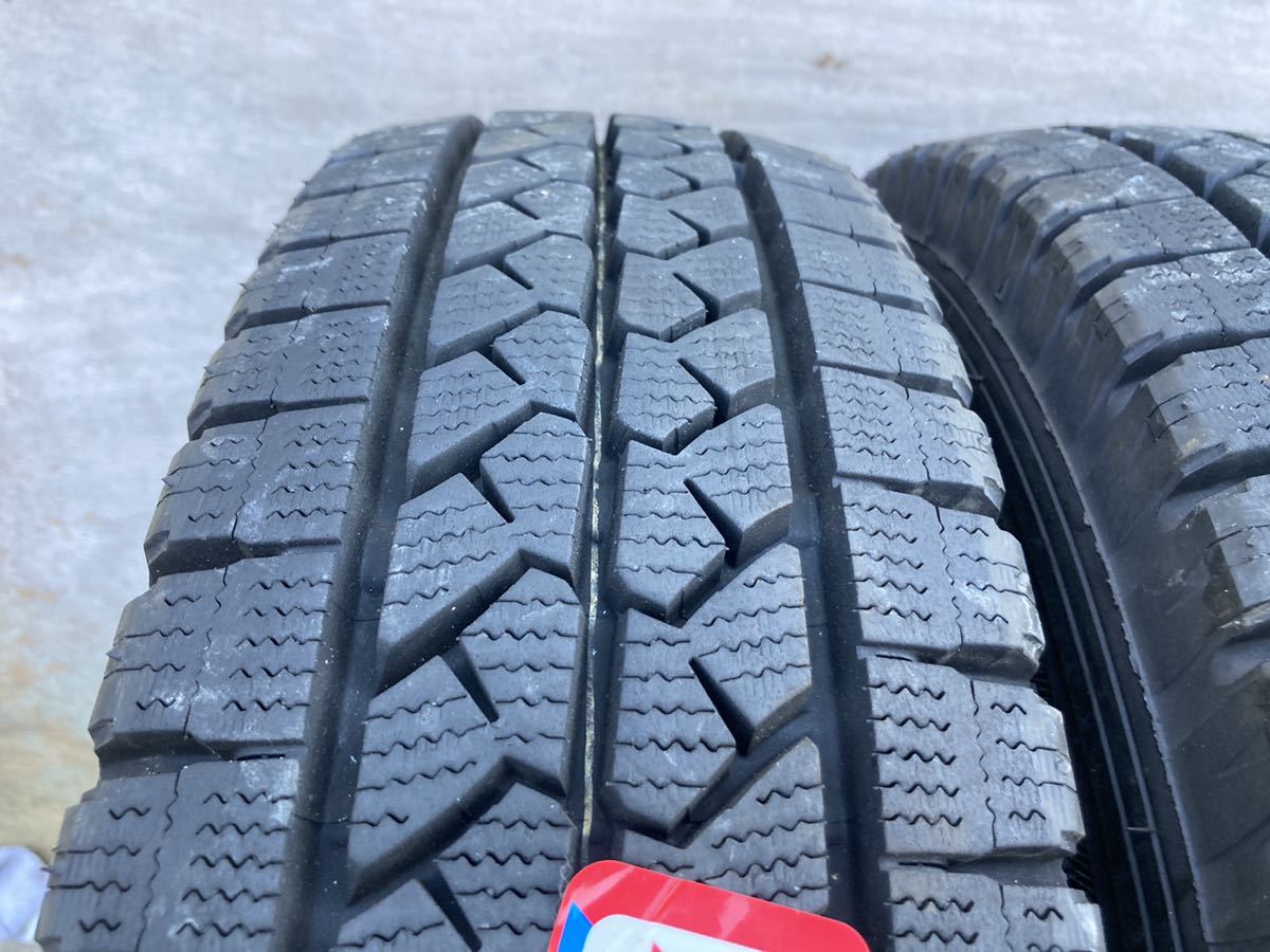 バリ山 スチール ホイール 14x4.5J PCD114.3 5穴 ハブ径67 BS ブリザック VL1 165R14LT 8PR 14年製 4本 14インチ 4穴 車 14x5.5J トヨタ ハブ径