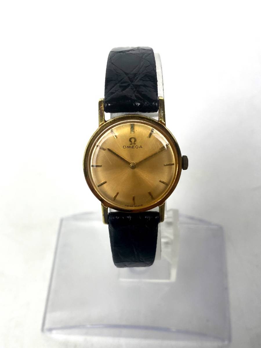 OMEGA オメガ ラウンド　手巻き　腕時計 ゴールド　レディース　ヴィンテージ OMEGA オメガ 手巻き レディース 腕時計 ゴールド文字盤 ラウンド