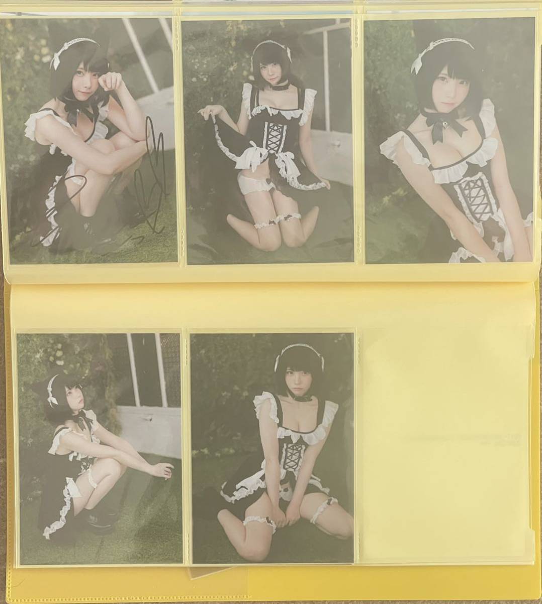 【新品同様】えなこ 生写真 サイン入り 5枚セット ブロマイド えなこりん えなこみゅ