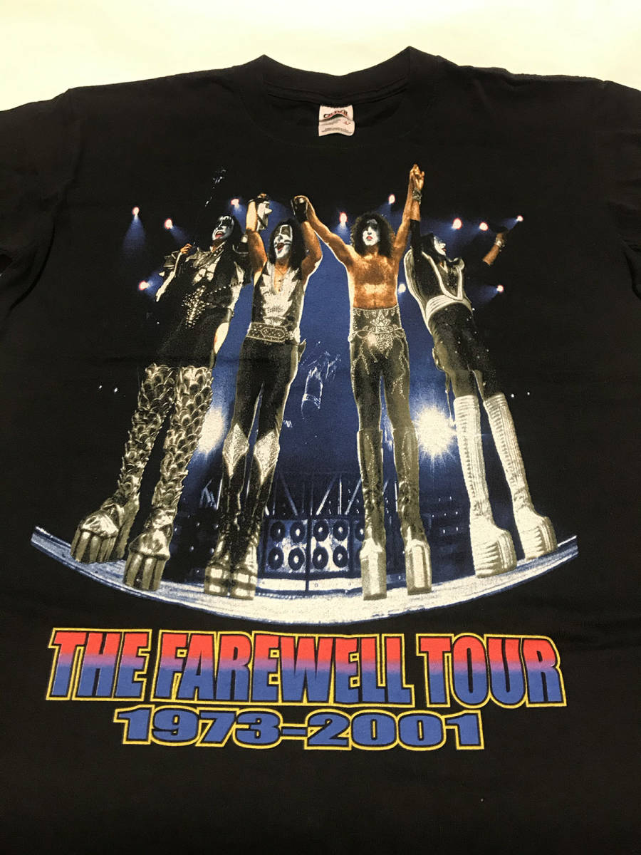  KISS Tシャツ／T shirt L size THE FAREWELL TOUR 1973-2001(Tシャツ)｜売買されたオークション情報、yahooの商品情報をアーカイブ公開 - オークファン Tシャツ