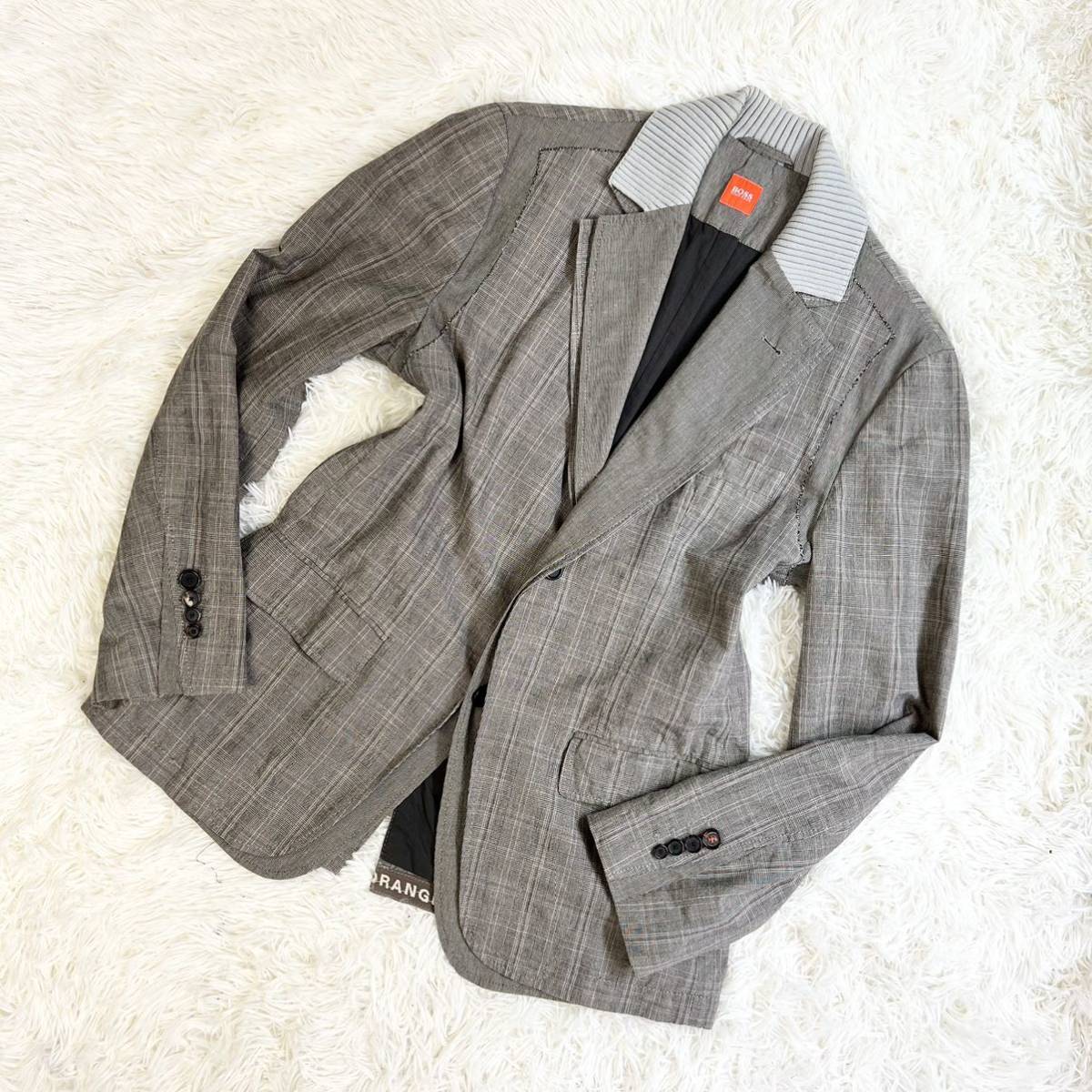 1円〜 XL相当 HUGO BOSS ヒューゴボス テーラードジャケット 際立つ 