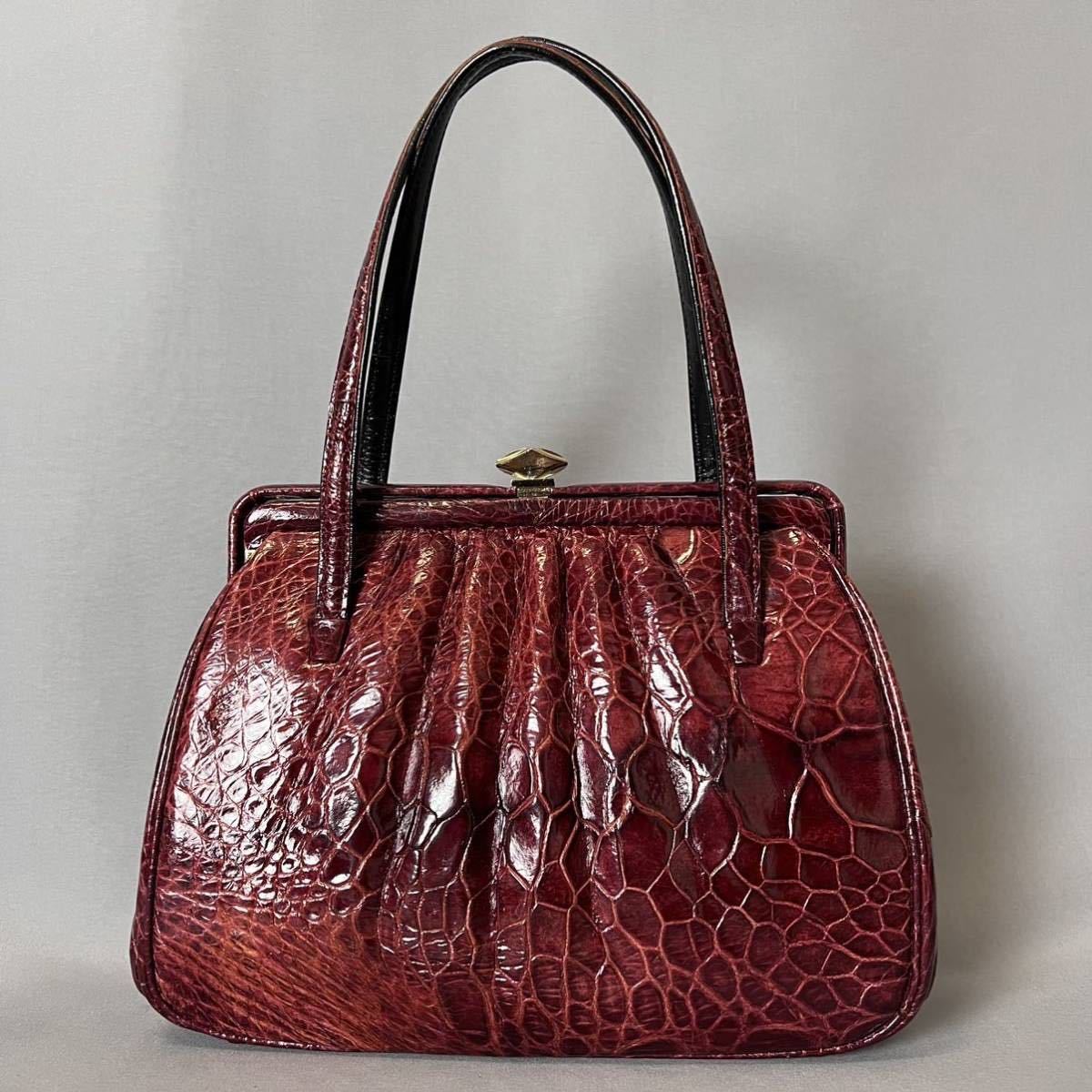 タートル turtle 亀革 がま口 ハンドバッグ