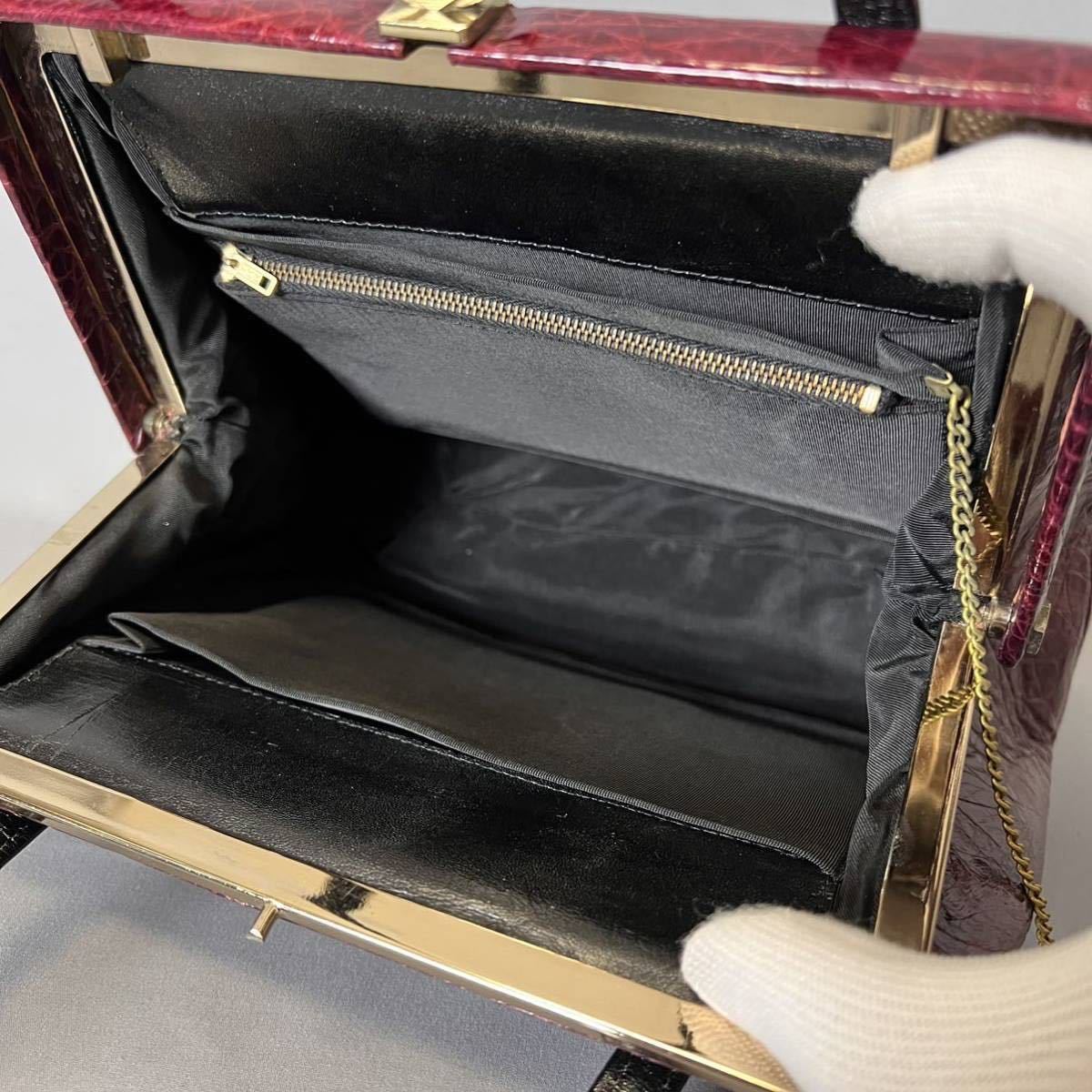 タートル turtle 亀革 がま口 ハンドバッグ