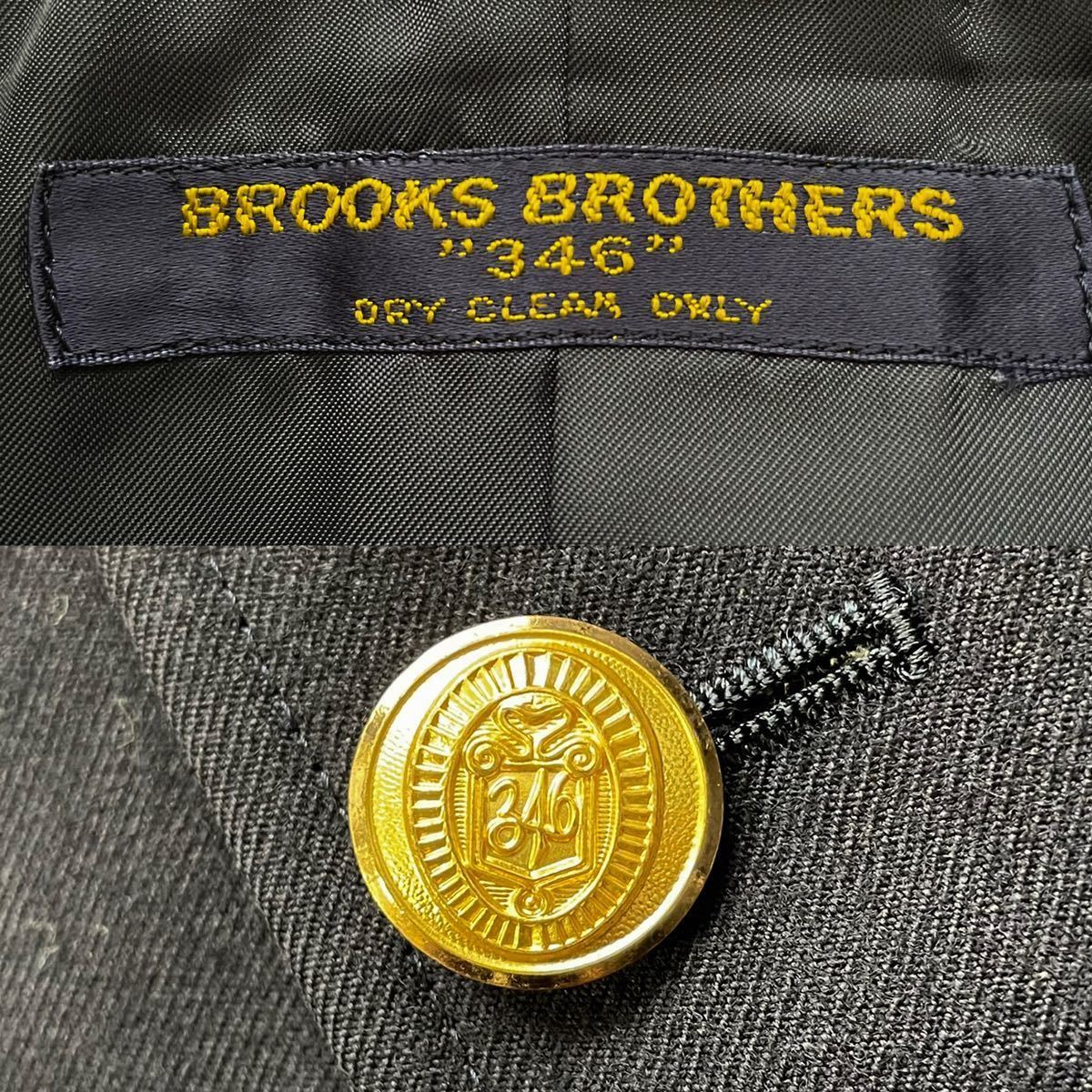 極美品◎ブルックスブラザーズ BROOKS BROTHERS 346 紺ブレザー 金 