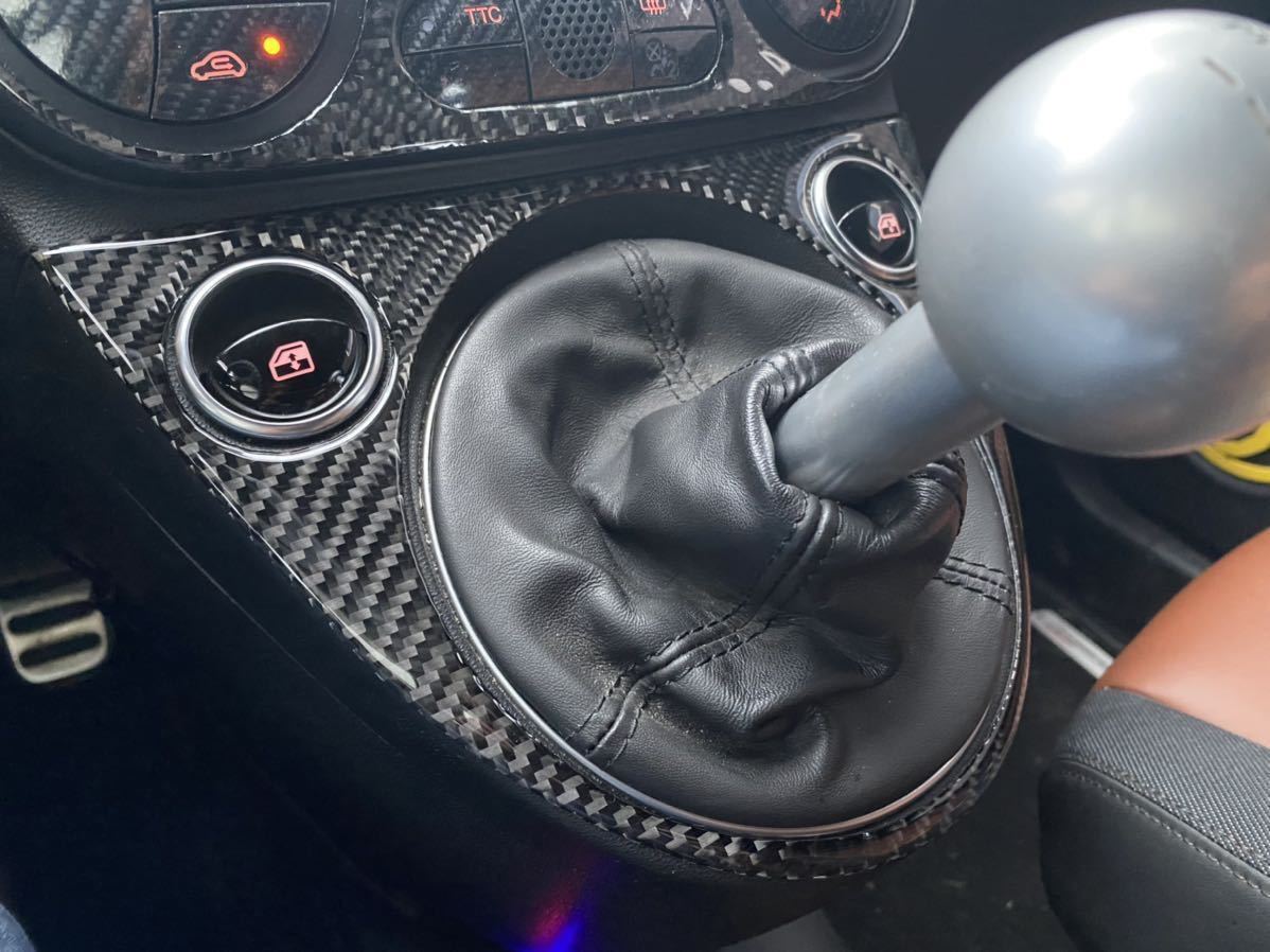 FIAT ABARTH 500 595 695 シフトカバー カーボン ステッカー