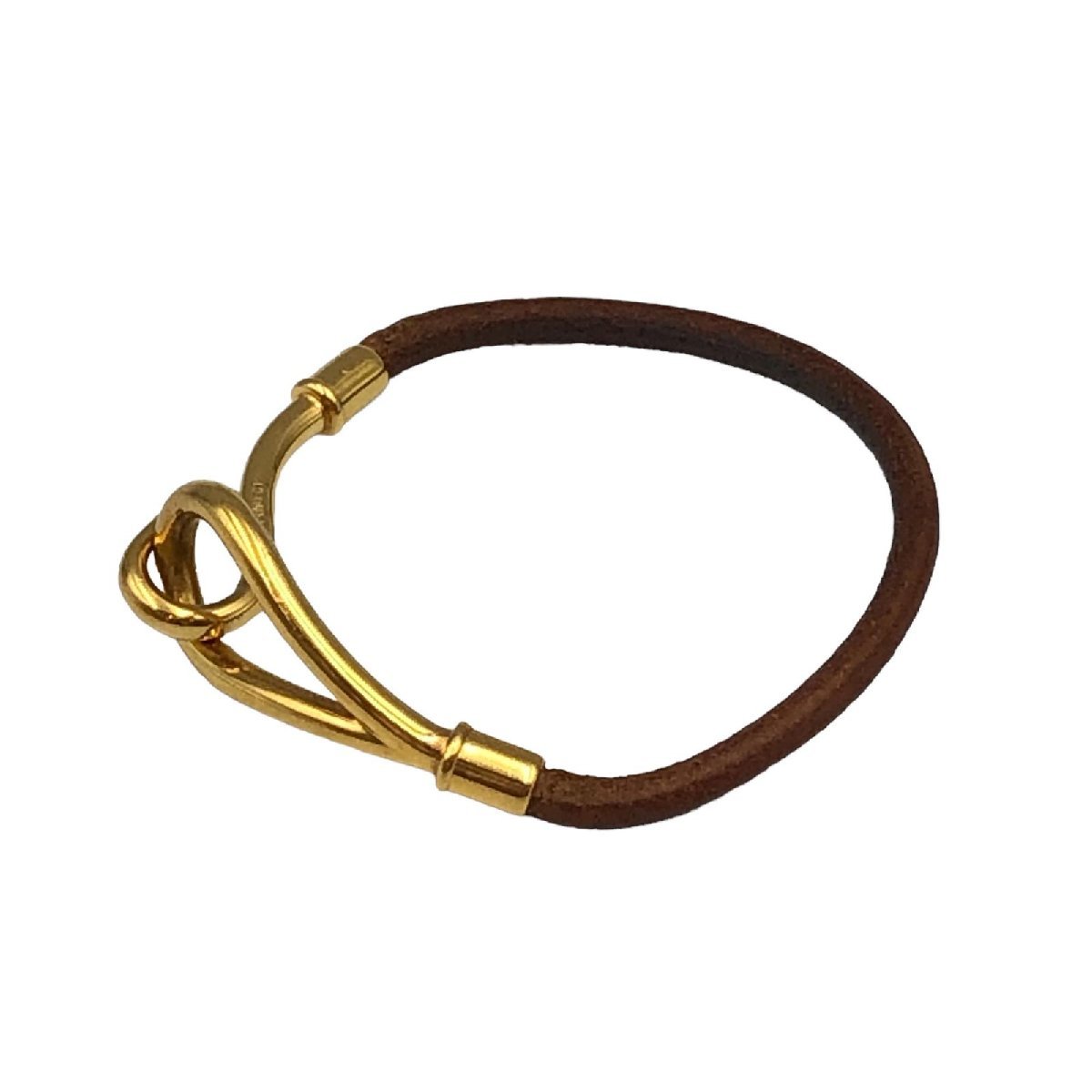 HERMES エルメス レザー ジャンボ チョーカー ブレスレット ブラウン