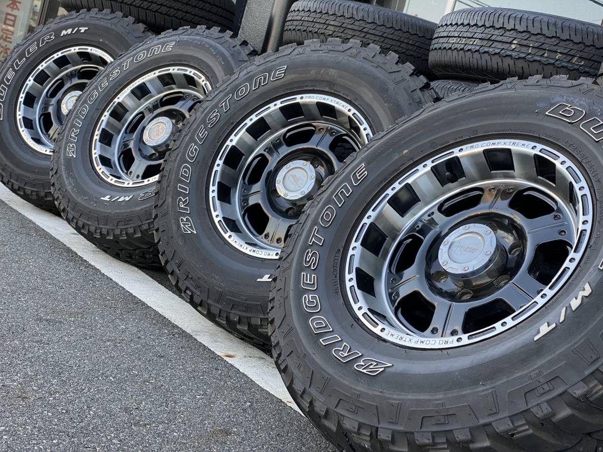 16 インチ プロコンプ XTREME LT265/75R16 ブリヂストンMT タイヤ4本セット☆ハイラックスサーフ18系ワイドボディなど☆ 自動車、オートバイ 6穴