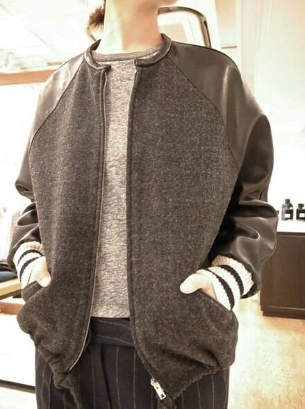 □完売 11万5500円 ISABEL MARANT ETOILE 袖レザー スタジャン 38