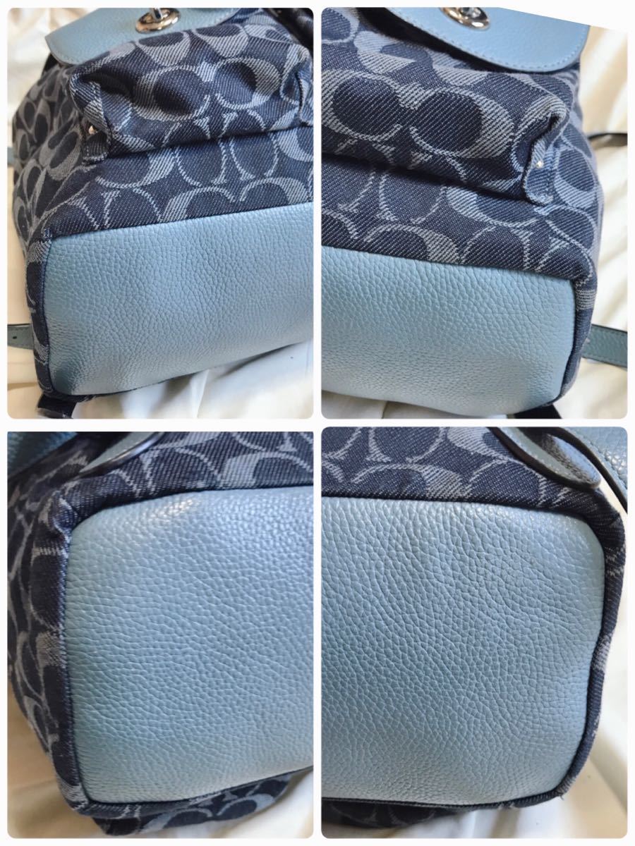 美品】COACH コーチ リュックサック バッグ デニム ビリー バック