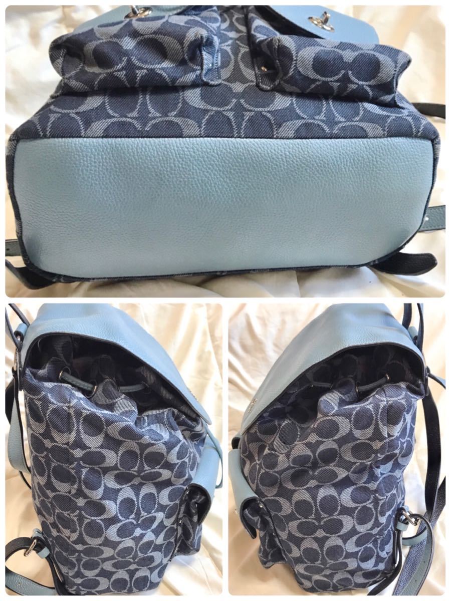 美品】COACH コーチ リュックサック バッグ デニム ビリー バック