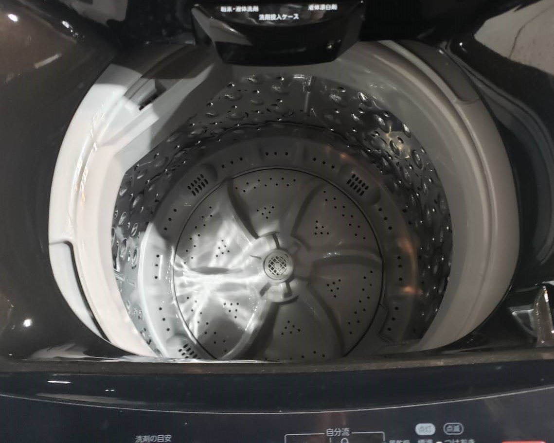 全国無料，2025 【大阪/岸和田発】ニトリ 6.0kg 全自動洗濯機 NTR60 2022年製/風乾燥 フラットデザイン ガラストップ 槽洗浄 槽乾燥