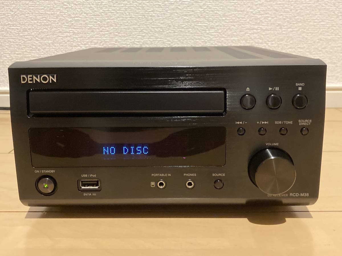 DENON デノン CDレシーバー RCD-M38 精悍ブラック 極上品 家電、AV
