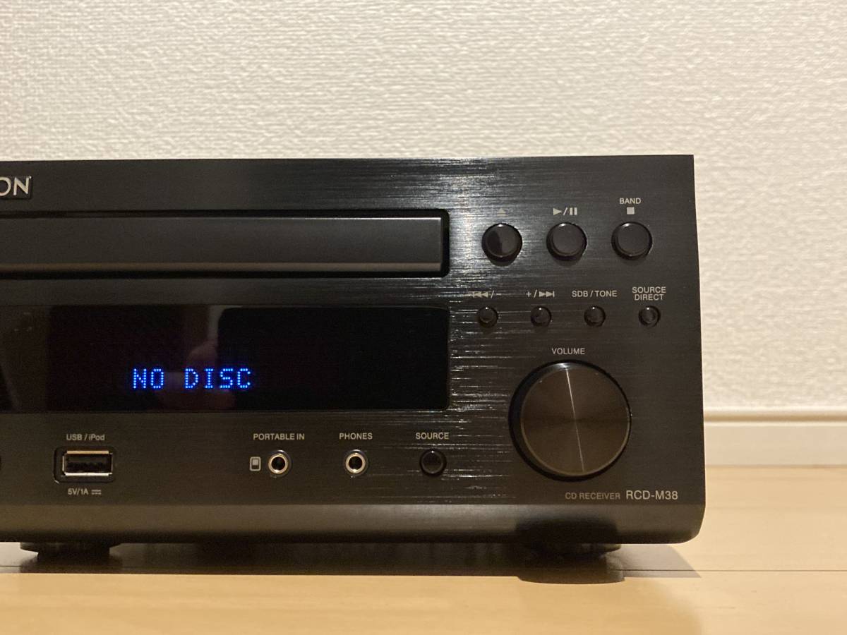 DENON デノン CDレシーバー RCD-M38 精悍ブラック 極上品 家電、AV