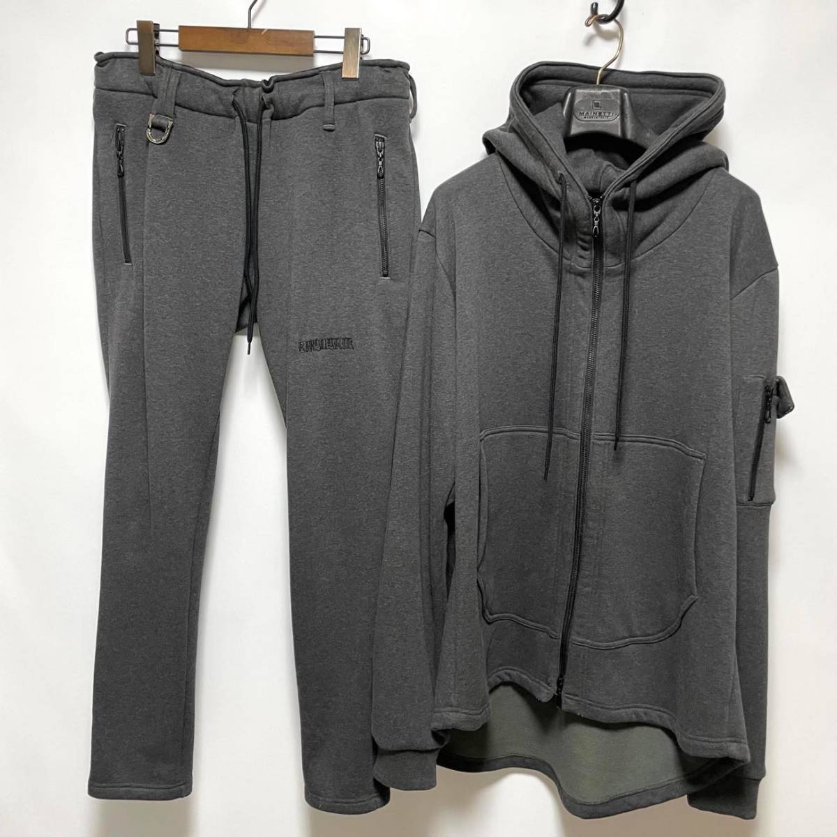美品 kiryuyrik キリュウキリュウ 19AW 裏起毛スウェットセットアップ 